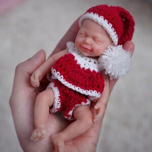 🆕Kids Reborn Baby Dolls 4.5 Inch Sleeping Full Silicone Realistic Baby Doll